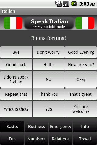 Speak Italian Screen 3