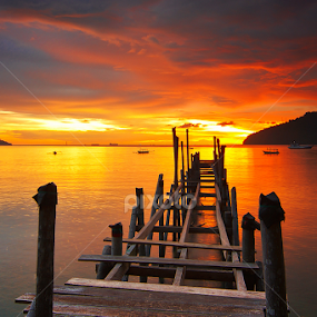 Bridge to the Fire by Ade Noverzan - Buildings & Architecture Bridges & Suspended Structures