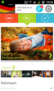 Capture d'ecran de l'application Android German in a Month: Audio course, listening lessons