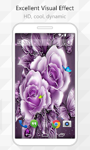 Purple Flowers Live Wallpaper
