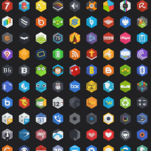 Flatty - A Flat Hex Icon Pack v0.99b APK Latest 