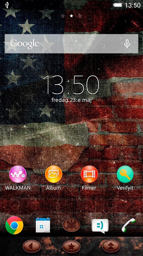 Android application XPERIA™ Tattered Stripes Theme screenshort
