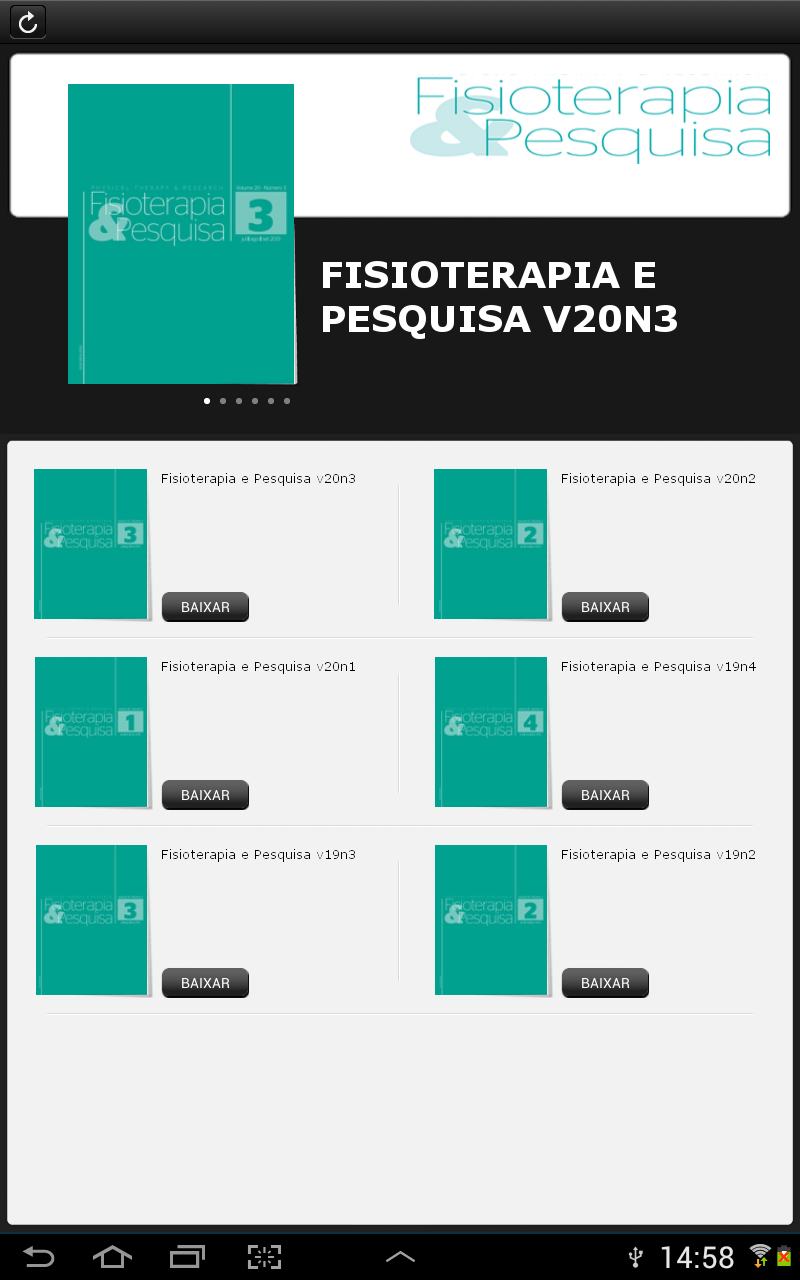 Fisioterapia e Pesquisa Screen 2