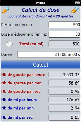 Calcul de dose - Infirmière