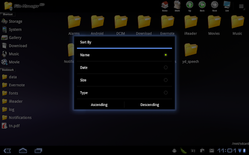 File Manager HD (Tablet) - screenshot thumbnail