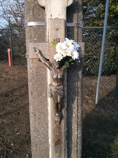 Holzkreuz Mit Blume