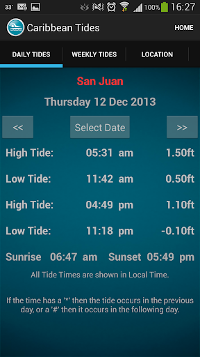 Caribbean Tide Times