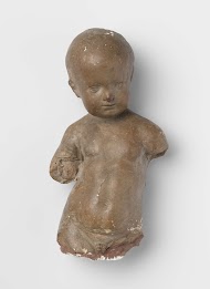 Christuskind met bijbehorende marmeren sokkel