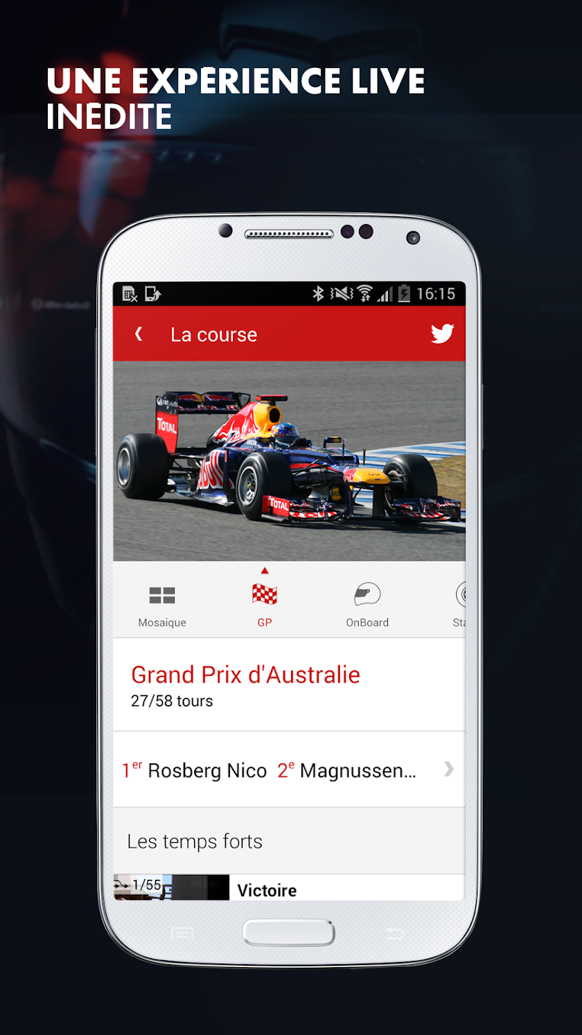 CANAL F1 App Screen 2
