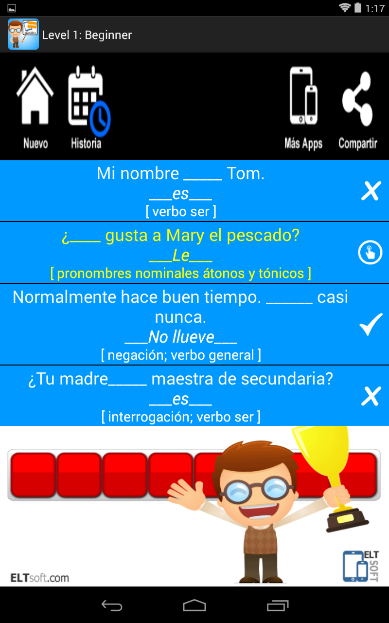 Spanish Grammar Screen 3