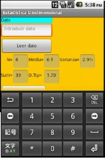 Calculadora estadística Screenshots 0