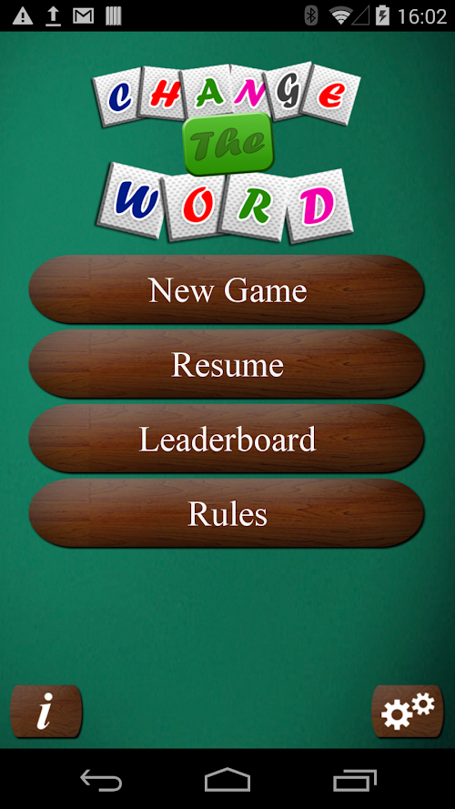 Android application Change The Word screenshort