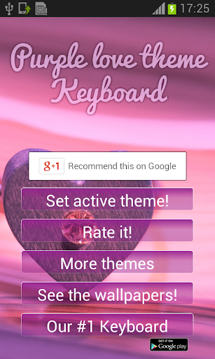 Purple Love Theme Keyboard