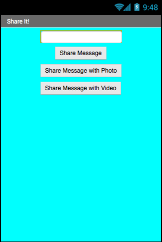 Android application MultiShare screenshort