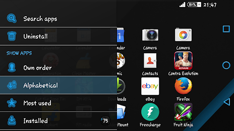 XZ Blue On Black Theme Xperia poster 14