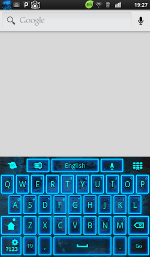 【免費個人化App】Sky Blue Neon Keyboard Theme-APP點子