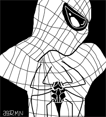 Slenderman using spiderman costume