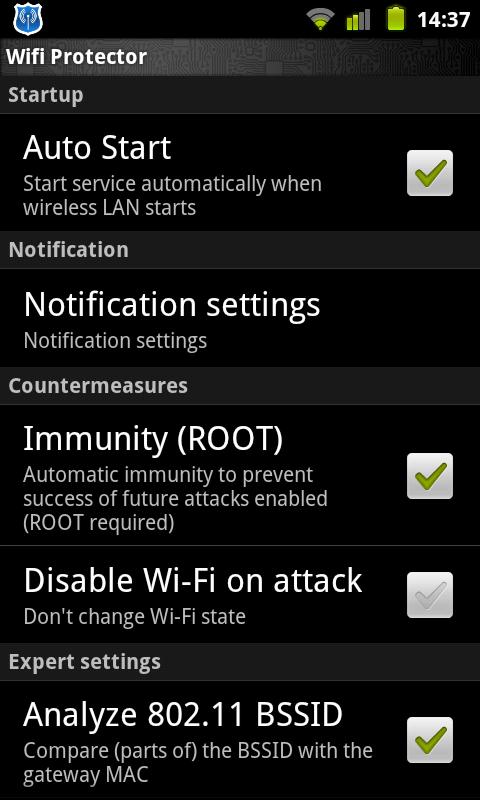 Wifi Protector - screenshot