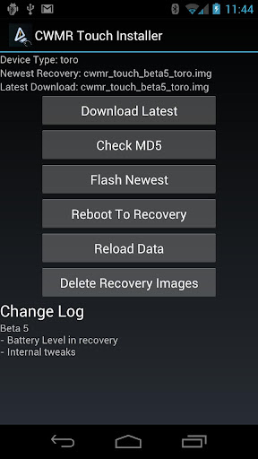 CWMR Touch Installer 1.2.1 APK