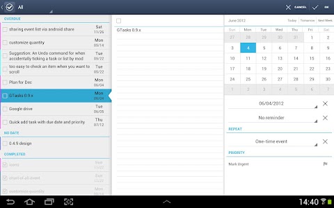 Screenshot GTasks: Todo List & Task List v2.1.80