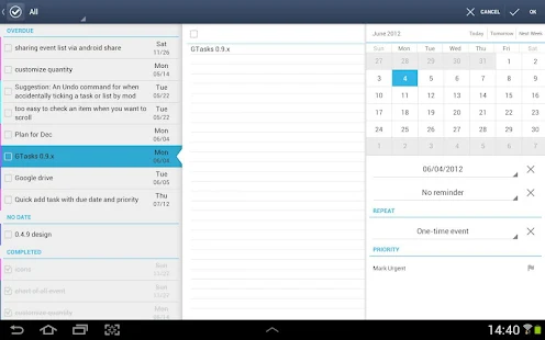 GTasks: To-Do List & Task List - screenshot thumbnail