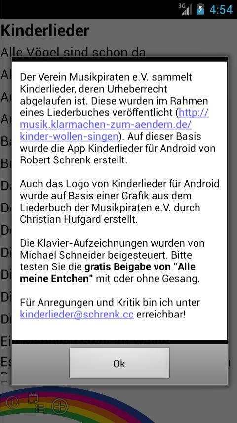 Android application Kinderlieder &lt;Karaoke&gt; screenshort