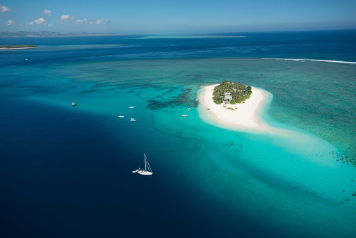 Another day in paradise: Fiji's lagoons shimmer in hues of aquamarine, cerulean and turquoise. 