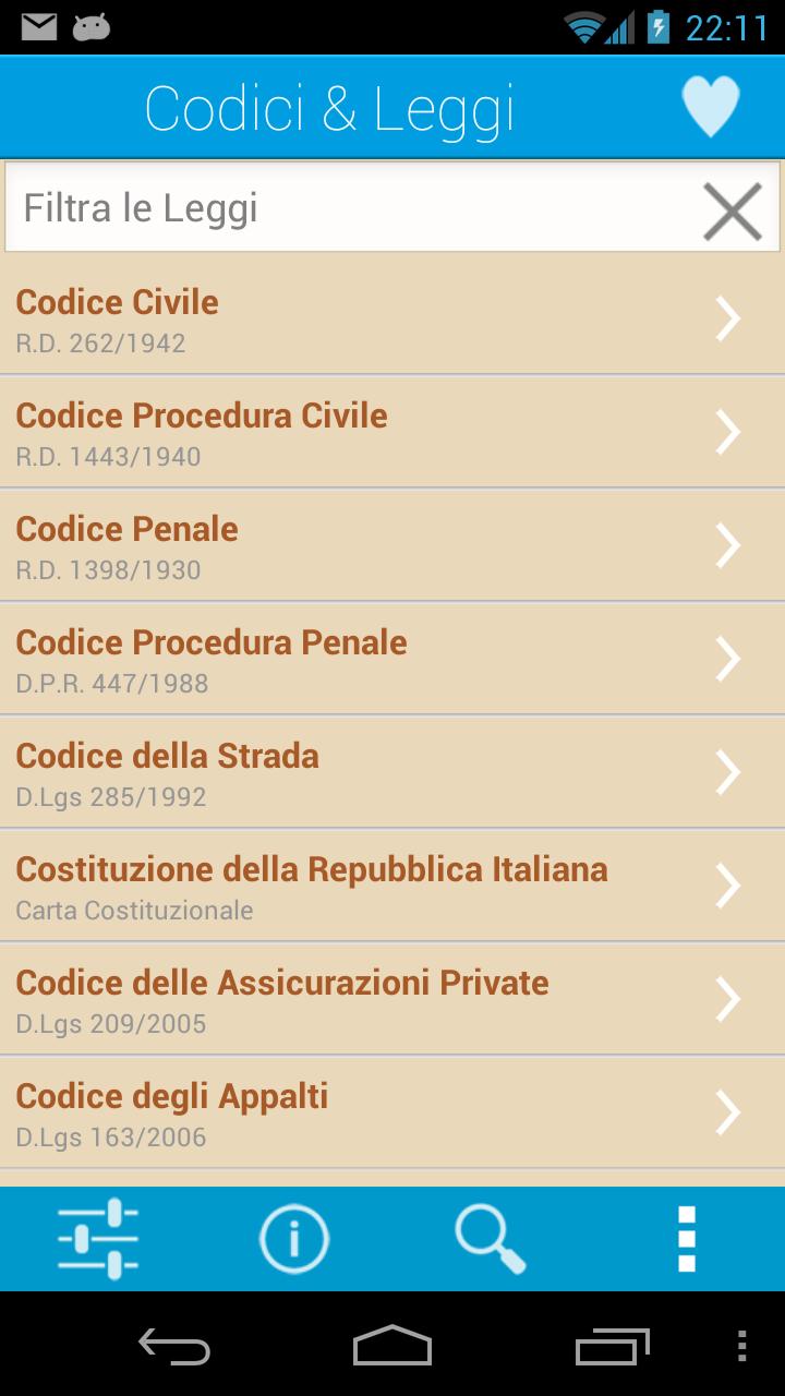 Codici e Leggi Completo Screen 1