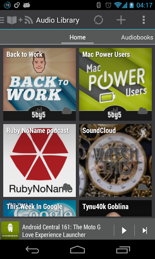 Android application AudioLibrary screenshort