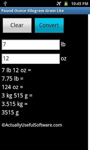 Pound Ounce Kilogram Gram Lite