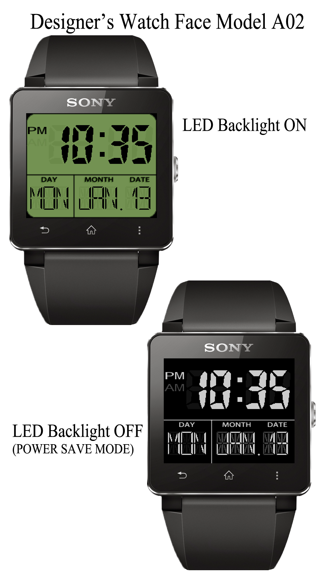 Android application A02 WatchFace for SmartWatch2 screenshort