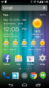 Weather & Clock Widget Ad Free - screenshot thumbnail