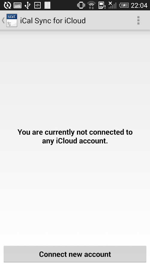 Android application iCal Sync for iCloud screenshort