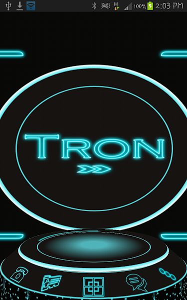 Next Launcher Tron 3D Theme v1.0