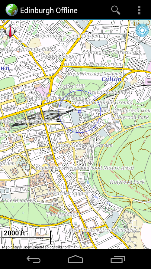 Android application Offline Map Edinburgh screenshort