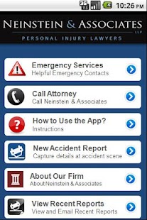 Accident App by Neinstein Law Screenshots 1