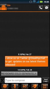 How to mod GO SMS Clean Orange Theme 1.1 mod apk for bluestacks