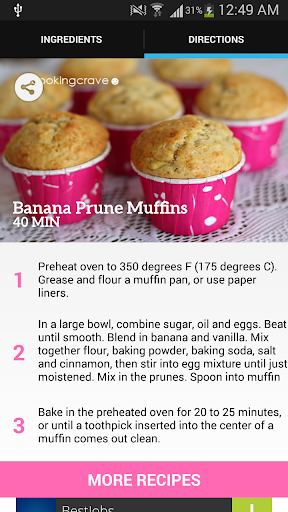 Banana Prune Muffins Recipes