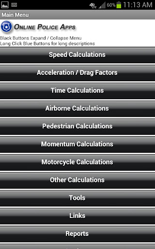 Accident Recon Calculator Demo