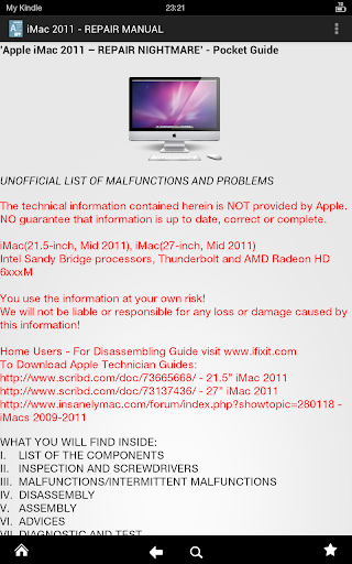 iMac 2011 - REPAIR MANUAL