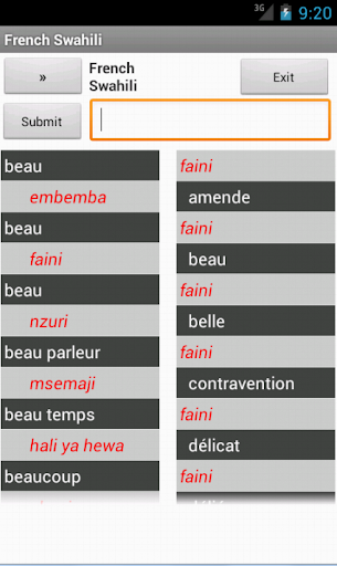 Swahili French Dictionary