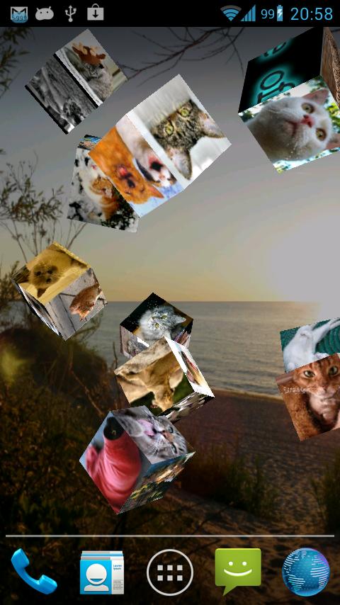 Flying Photos Wallpaper Screen 1