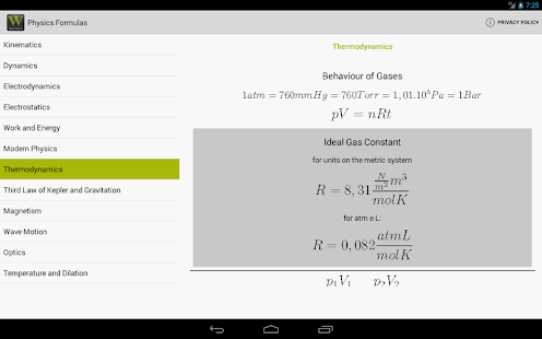 Physics Formulas