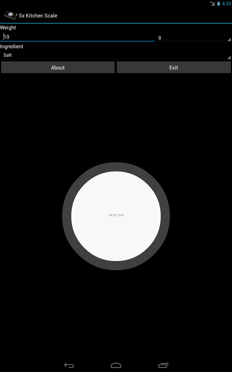 Kitchen Scale Screen 3