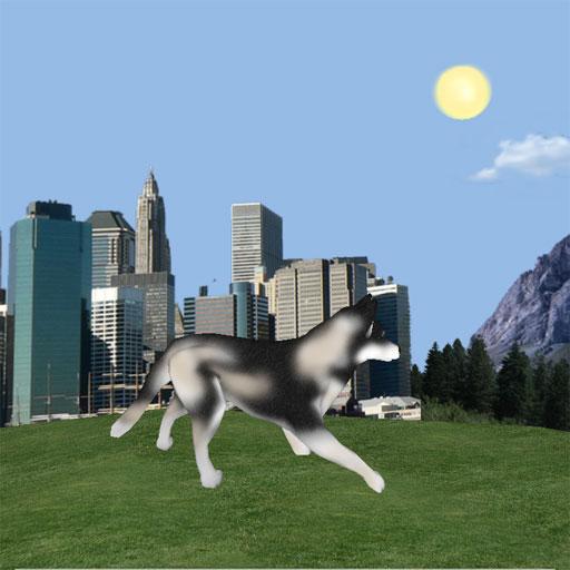 Dog Husky Traveling 3D LWP LOGO-APP點子