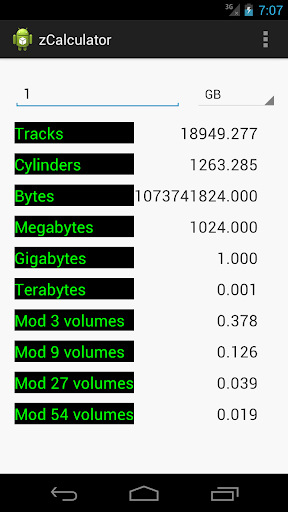 zCalc - Demystify Disk Calc