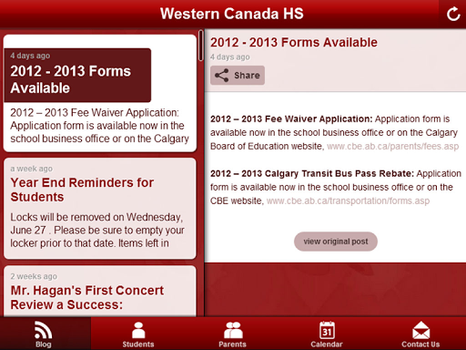 【免費教育App】Western Canada HS-APP點子