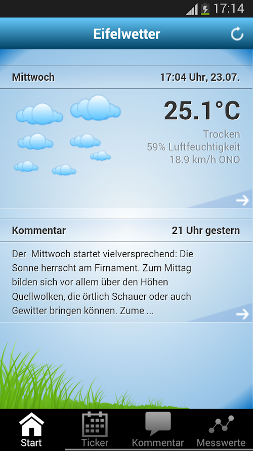 Android application Eifelwetter screenshort