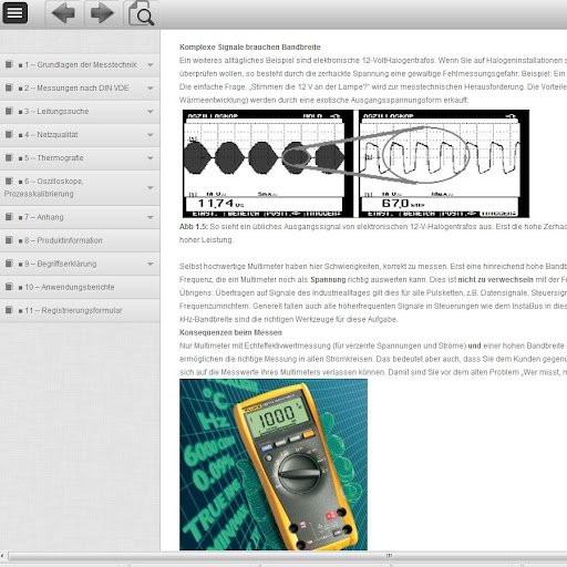 Fluke Messfibel Apps