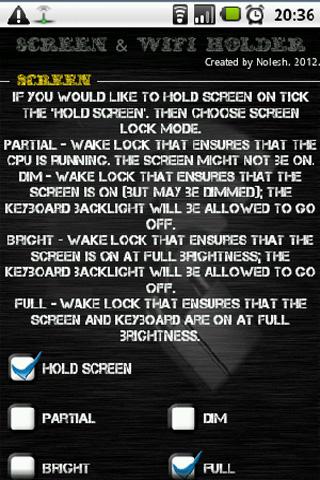 Screen & WiFi Holder - 1.1 - (Android)